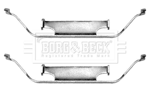 BORG & BECK Комплектующие, колодки дискового тормоза BBK1013